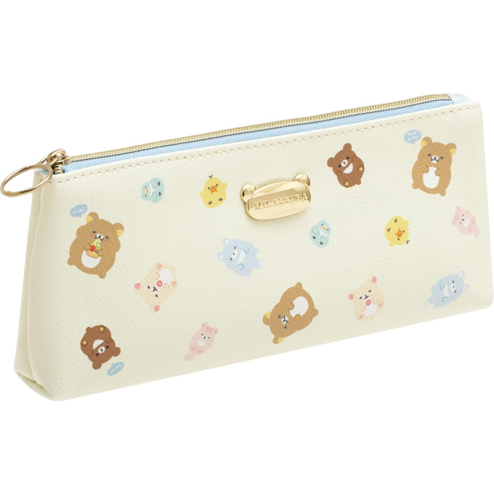 San-X Rilakkuma Everyone Is Full Pen Pouch H19 x W8 x D3 cm- Japan Figure Store - #1 Bring To You The Best Japanese Goods