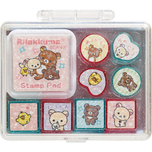 San-X Rilakkuma Stamp Set Mini Ft70001 | Cute Stationery for Kids- Japan Figure Store - #1 Bring To You The Best Japanese Goods