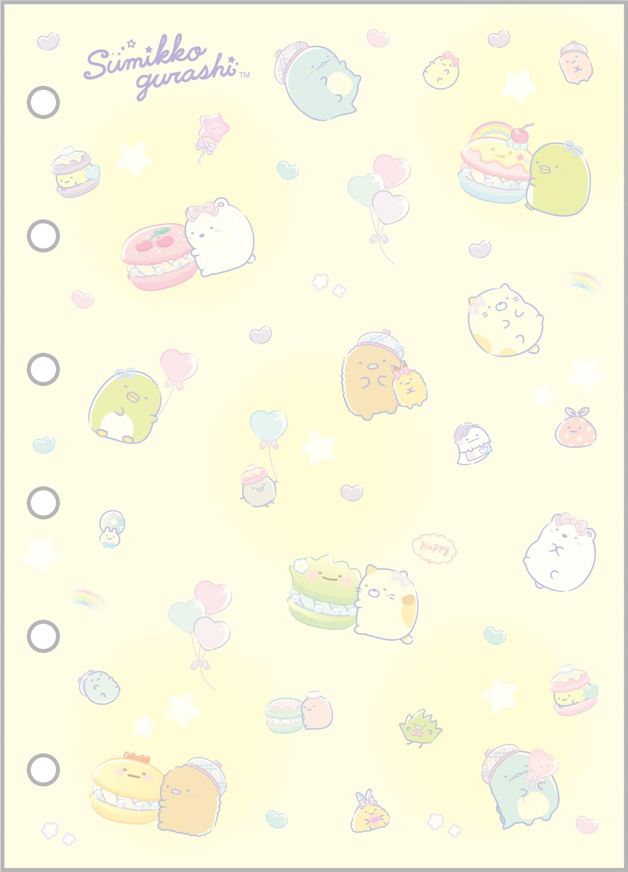 San-X Sumikko Gurashi 6-Hole Sticker Notebook Se58302 125x91x4mm- Japan Figure Store - #1 Bring To You The Best Japanese Goods