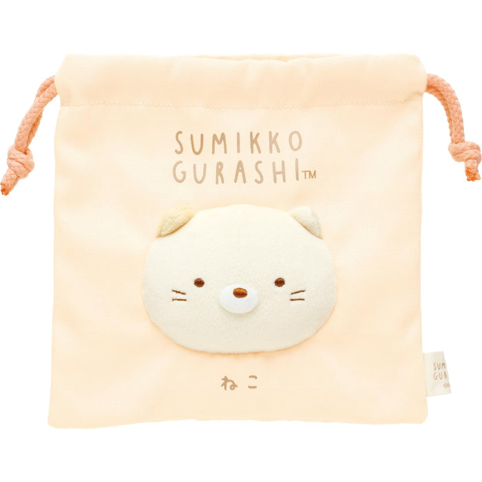 San-X Sumikko Gurashi Cat Drawstring Bag Ca50604- Japan Figure Store - #1 Bring To You The Best Japanese Goods
