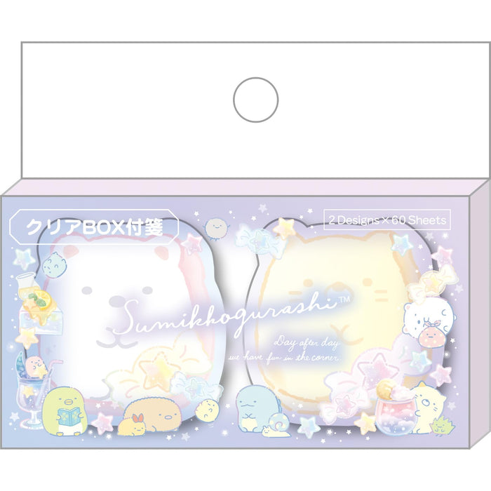 San-X Sumikko Gurashi Clear Box Sticky Notes 100 Sheets MH20803- Japan Figure Store - #1 Bring To You The Best Japanese Goods