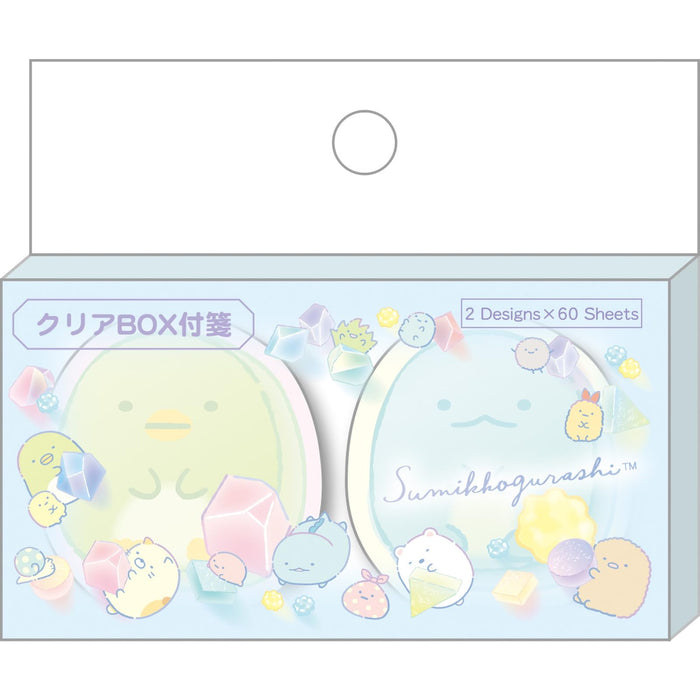 San-X Sumikko Gurashi Clear Box Sticky Notes MH20804 - Cute Stationery- Japan Figure Store - #1 Bring To You The Best Japanese Goods