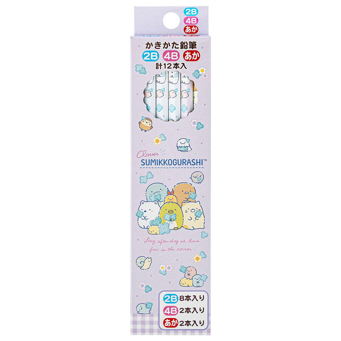 San-X Sumikko Gurashi Go Go School 2B 4B Red Pencil Set Dozen Ph13401- Japan Figure Store - #1 Bring To You The Best Japanese Goods