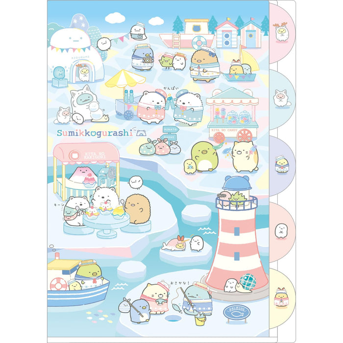 San-X Sumikko Gurashi Index Holder 5 Pockets Fa11303 Durable Organizer- Japan Figure Store - #1 Bring To You The Best Japanese Goods