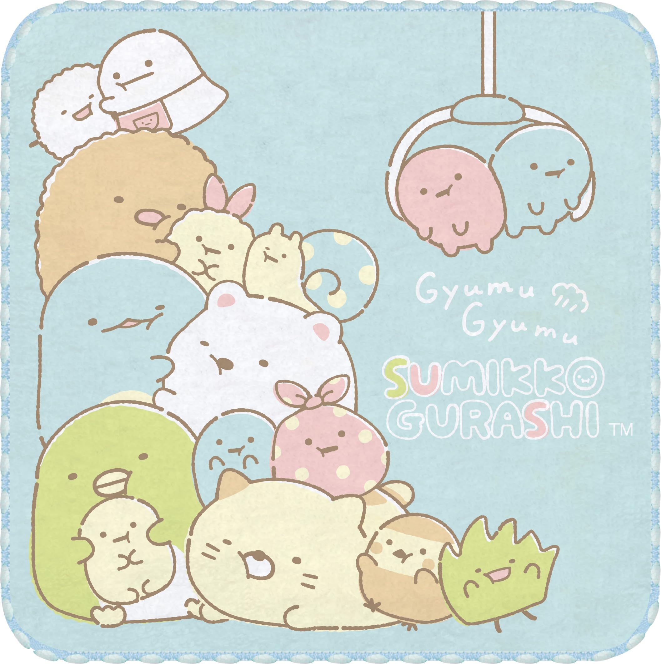San-X Sumikko Gurashi Mini Towel Set of 3 Blue Cm45303 Soft Absorbent Towels- Japan Figure Store - #1 Bring To You The Best Japanese Goods