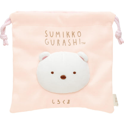 San-X Sumikko Gurashi Polar Bear Drawstring Bag Ca50601- Japan Figure Store - #1 Bring To You The Best Japanese Goods