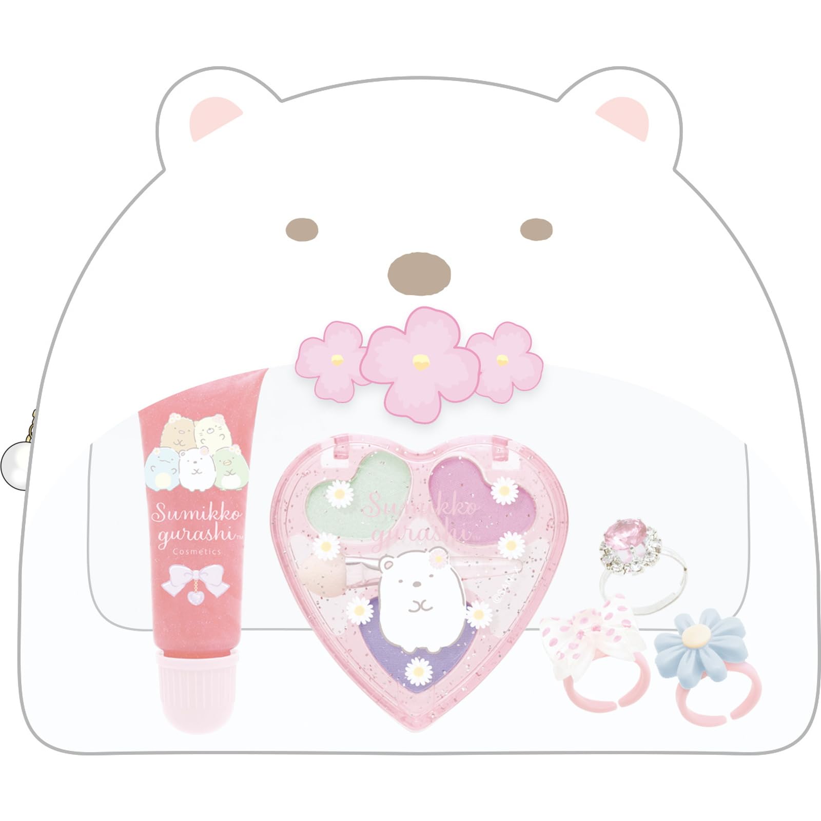 San-X Sumikko Gurashi Polar Bear Cosmetic Pouch Fe40001- Japan Figure Store - #1 Bring To You The Best Japanese Goods