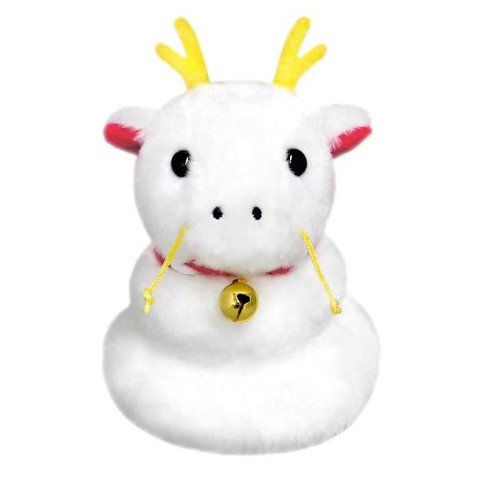 Sanei Boeki 2024 Chinese Zodiac White Tatsumochi Plush Toy 6.5 x 8.5 x 9.5 cm- Japan Figure Store - #1 Bring To You The Best Japanese Goods