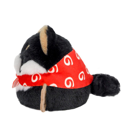 Sanei Dango Friends Plush Toy Inu Dango Kuroshiba 7.5cm x 6cm x 7cm