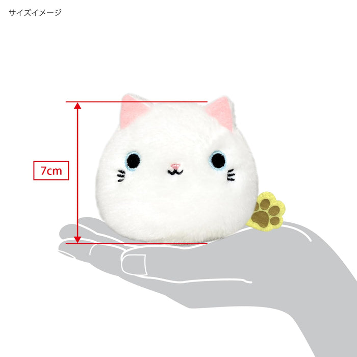 Sanei Boeki Nekodango White Plush Toy 9x8x7cm- Japan Figure Store - #1 Bring To You The Best Japanese Goods