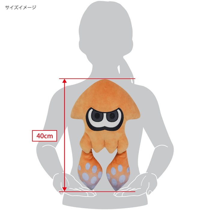 Sanei Boeki Splatoon 3 Squid M Orange Plush Toy 26x11x40cm- Japan Figure Store - #1 Bring To You The Best Japanese Goods