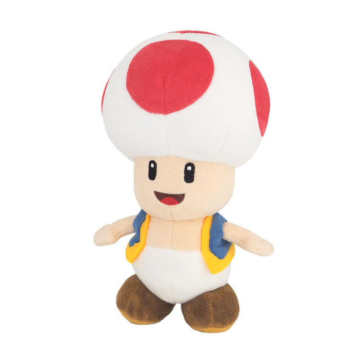 Sanei Boeki Super Mario All Star Collection Toad Plush Toy 20cm- Japan Figure Store - #1 Bring To You The Best Japanese Goods