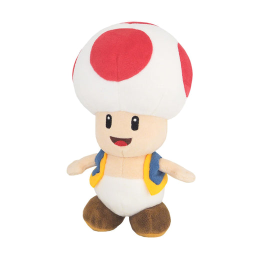 Sanei Boeki Super Mario All Star Collection Toad Plush Toy 20cm- Japan Figure Store - #1 Bring To You The Best Japanese Goods