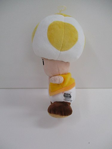 Sanei Boeki Super Mario All Star Collection Yellow Toad 20cm Plush Toy- Japan Figure Store - #1 Bring To You The Best Japanese Goods