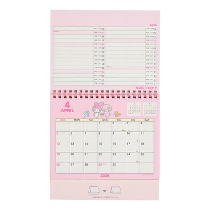 Sanrio 2026 My Melody Desktop Ring Calendar 622044 - Cute Paper Planner