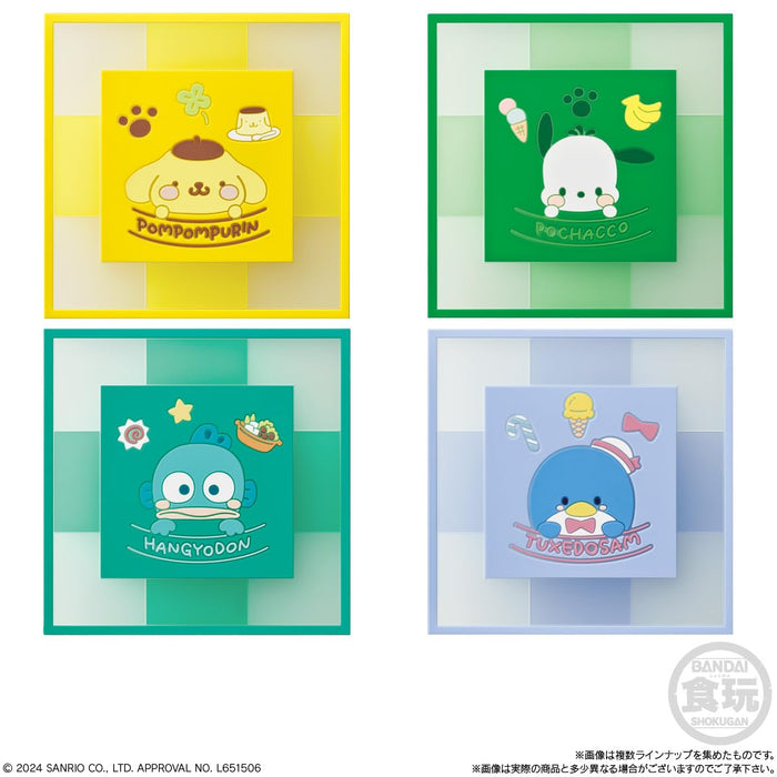 Bandai Sanrio Characters Clear Square Coaster - Durable & Stylish Design- Japan Figure Store - #1 Bring To You The Best Japanese Goods