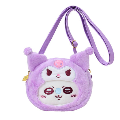 Sanrio Chiikawa Pochette Flying Squirrel Kuromi Bag for Kids Ages 3+ Polyester/PU