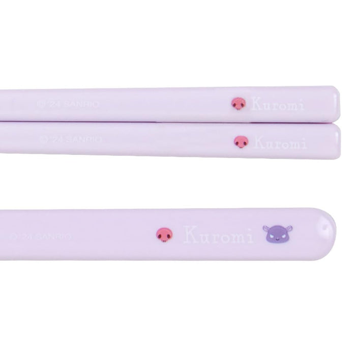 Sanrio Kuromi Chopsticks and Spoon Set - 18.8cm Lunch Goods for Kids- Japan Figure Store - #1 Bring To You The Best Japanese Goods