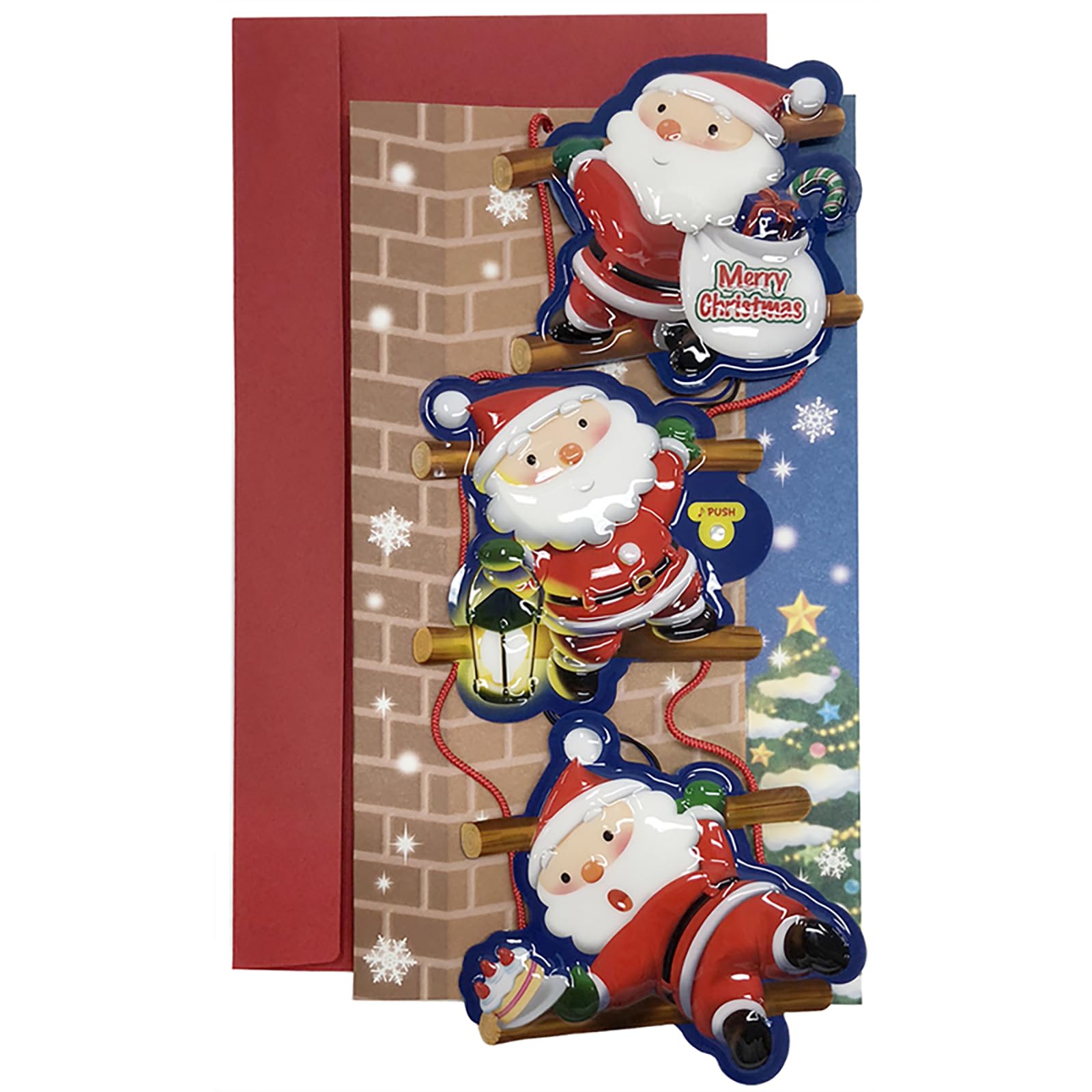 Sanrio Christmas Melody Card with 3 Santas - Plays 20 Songs - Overseas Shipping- Japan Figure Store - #1 Bring To You The Best Japanese Goods