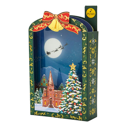 Sanrio Christmas Card - Santa Flying & Playing Handbells - Melody Joy To The World- Japan Figure Store - #1 Bring To You The Best Japanese Goods