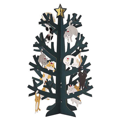 Carte de Noël Sanrio Chat arbre de Noël Jx 79-5 Message Card 243167