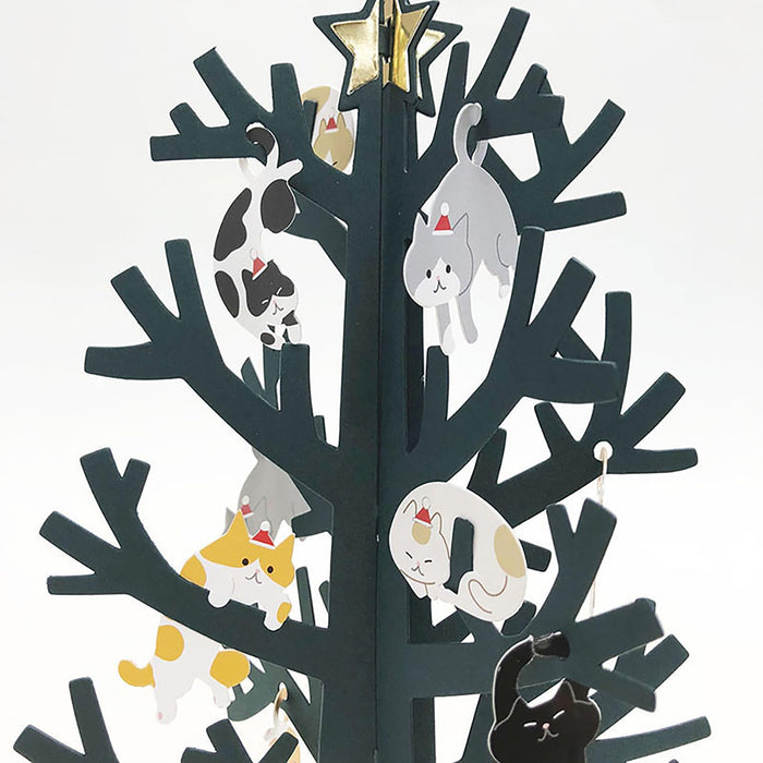 Carte de Noël Sanrio Chat arbre de Noël Jx 79-5 Message Card 243167