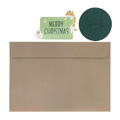 Carte de Noël Sanrio Chat arbre de Noël Jx 79-5 Message Card 243167