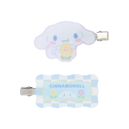 Sanrio Cinnamoroll Bangs Clip Pastel Checker 5.5x7.7x1cm Hair Accessory- Japan Figure Store - #1 Bring To You The Best Japanese Goods