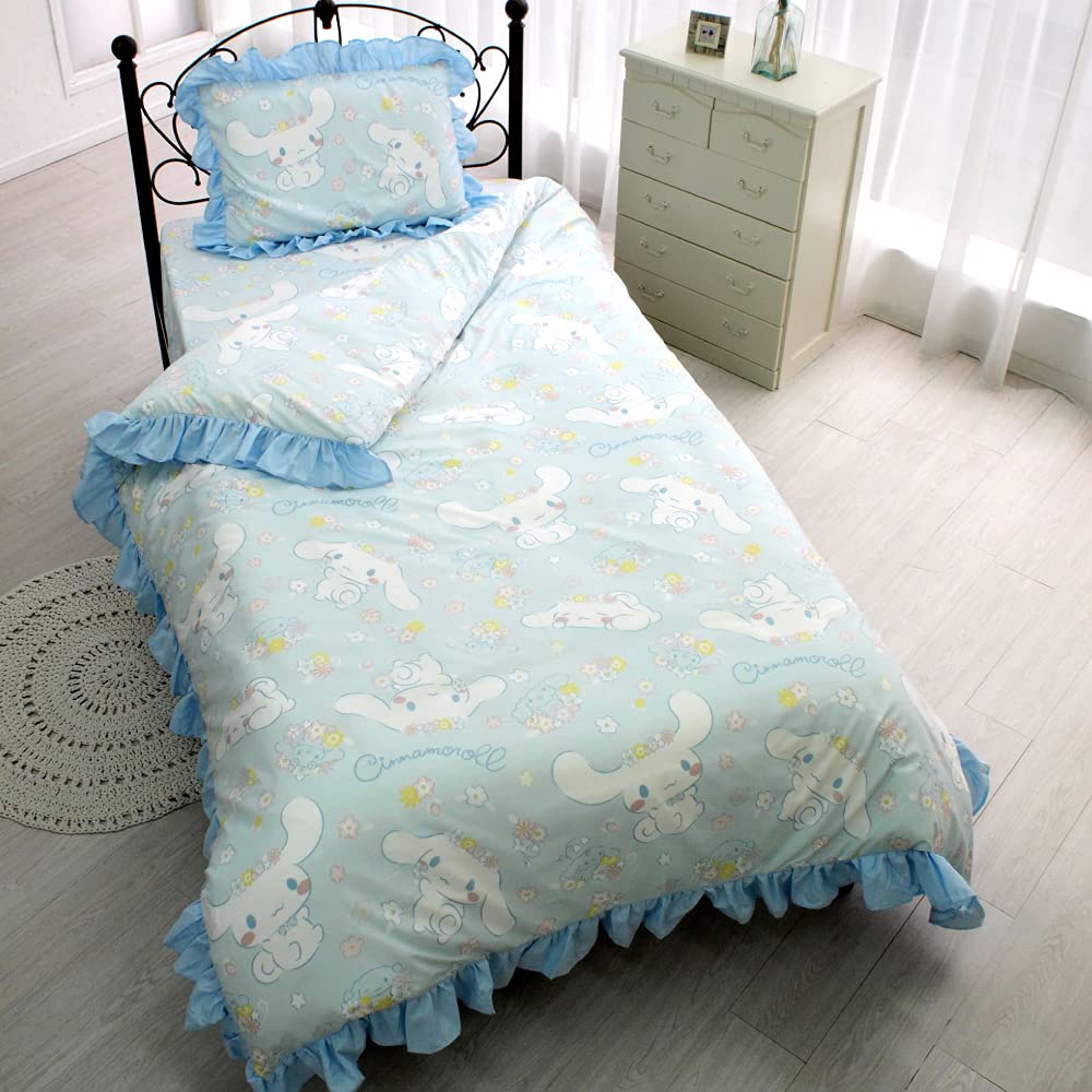 Sanrio Cinnamoroll 3-Piece Duvet Cover Set with Pillowcase and Sheets - Single- Japan Figure Store - #1 Bring To You The Best Japanese Goods