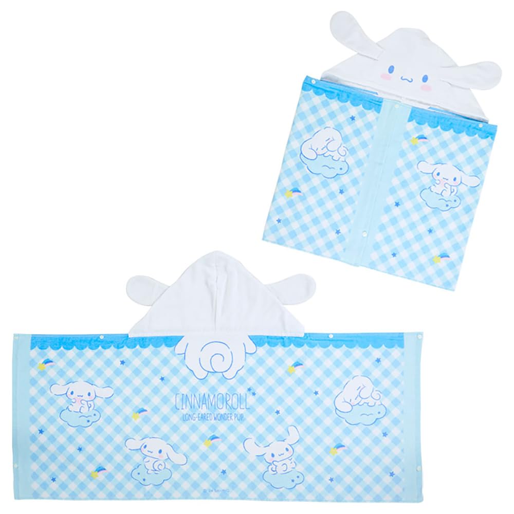 Sanrio Cinnamoroll Hooded Towel 75x120cm for Kids - Soft & Absorbent- Japan Figure Store - #1 Bring To You The Best Japanese Goods