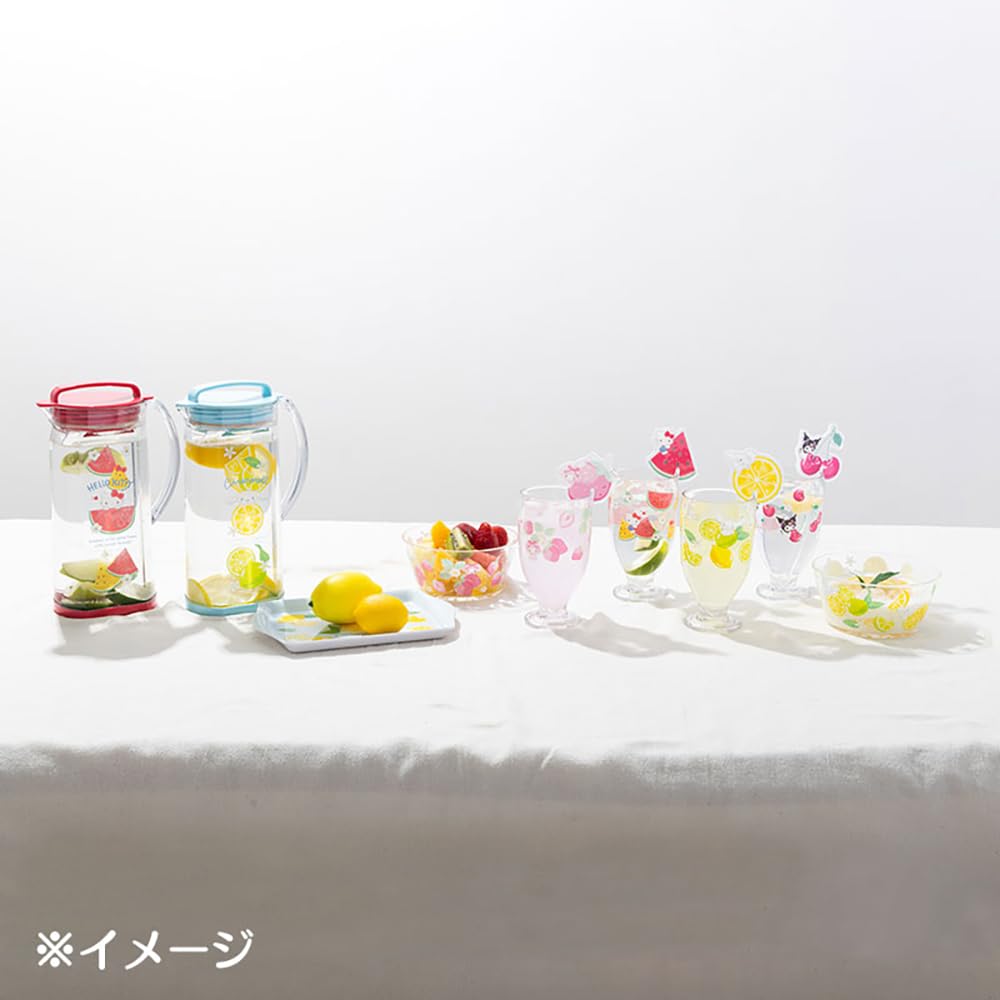 Sanrio Cinnamoroll Clear Bowl 6.2x13x13 Cm - Colorful Fruit Design- Japan Figure Store - #1 Bring To You The Best Japanese Goods