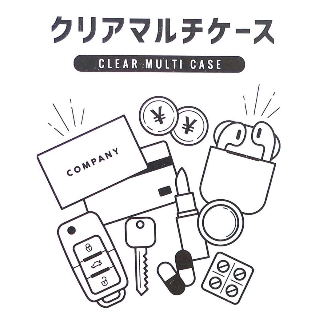 Sanrio Clear Multi-Case Small Accessory Case with Carabiner for AirPods Pro- Japan Figure Store - #1 Bring To You The Best Japanese Goods