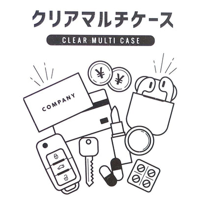 Sanrio Clear Multi-Case Small Accessory Case with Carabiner for AirPods Pro- Japan Figure Store - #1 Bring To You The Best Japanese Goods