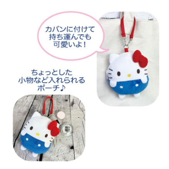 San-X: Hello Kitty Die-Cut Pouch Approx. H12 x W11.5 x D6Cm- Japan Figure Store - #1 Bring To You The Best Japanese Goods