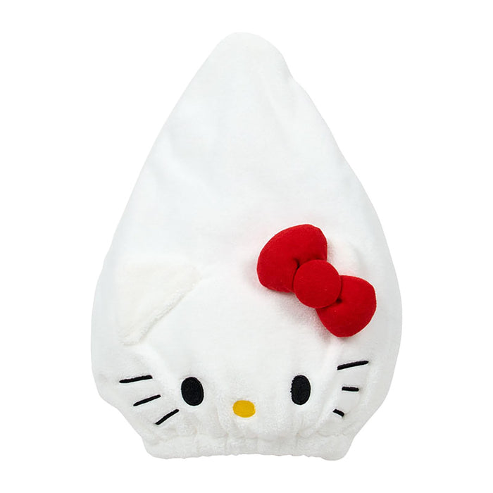 Sanrio Hello Kitty Face-Shaped Towel Cap for Adults - One Size Polyester Mix