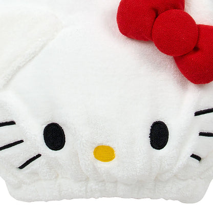 Sanrio Hello Kitty Face-Shaped Towel Cap for Adults - One Size Polyester Mix