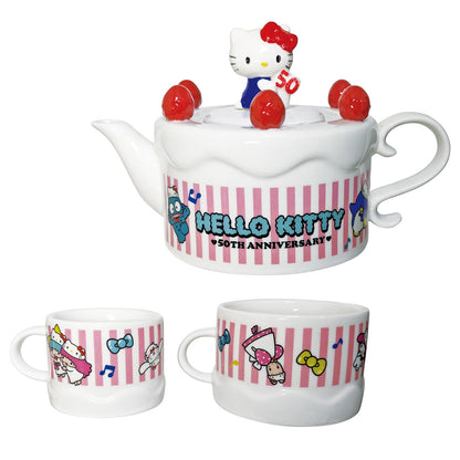 Sun Art Sanrio Hello Kitty 50th Anniversary Pair Tea Set for 2 People