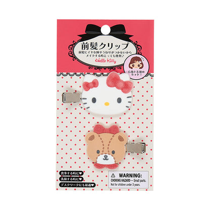 Sanrio Hello Kitty Bangs Clips Set - Clips pour frange, gauche et droite, pour enfants de 3 ans et plus.