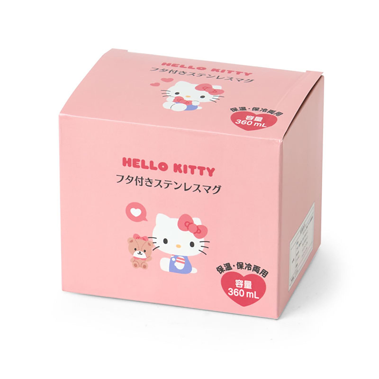 Sanrio Hello Kitty Stainless Steel Mug 360ml with Lid for Hot & Cold Drinks