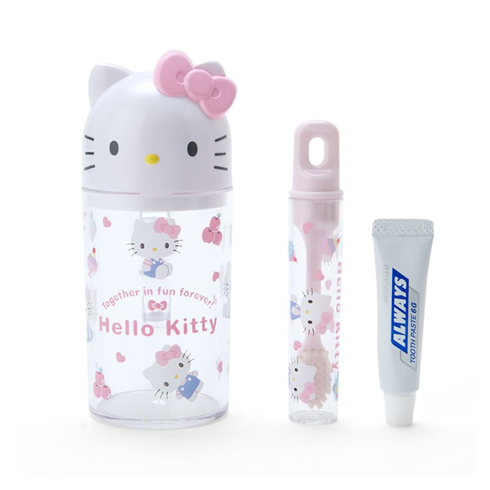 Sanrio Hello Kitty Toothbrush and Cup Set 12x7x5 cm Character Design- Japan Figure Store - #1 Bring To You The Best Japanese Goods