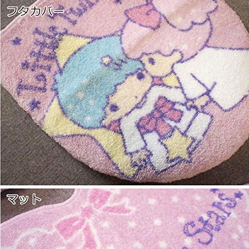 Sanrio Kiki & Lala Toilet Cover and Mat 2-Piece Set for Washing and Heating- Japan Figure Store - #1 Bring To You The Best Japanese Goods