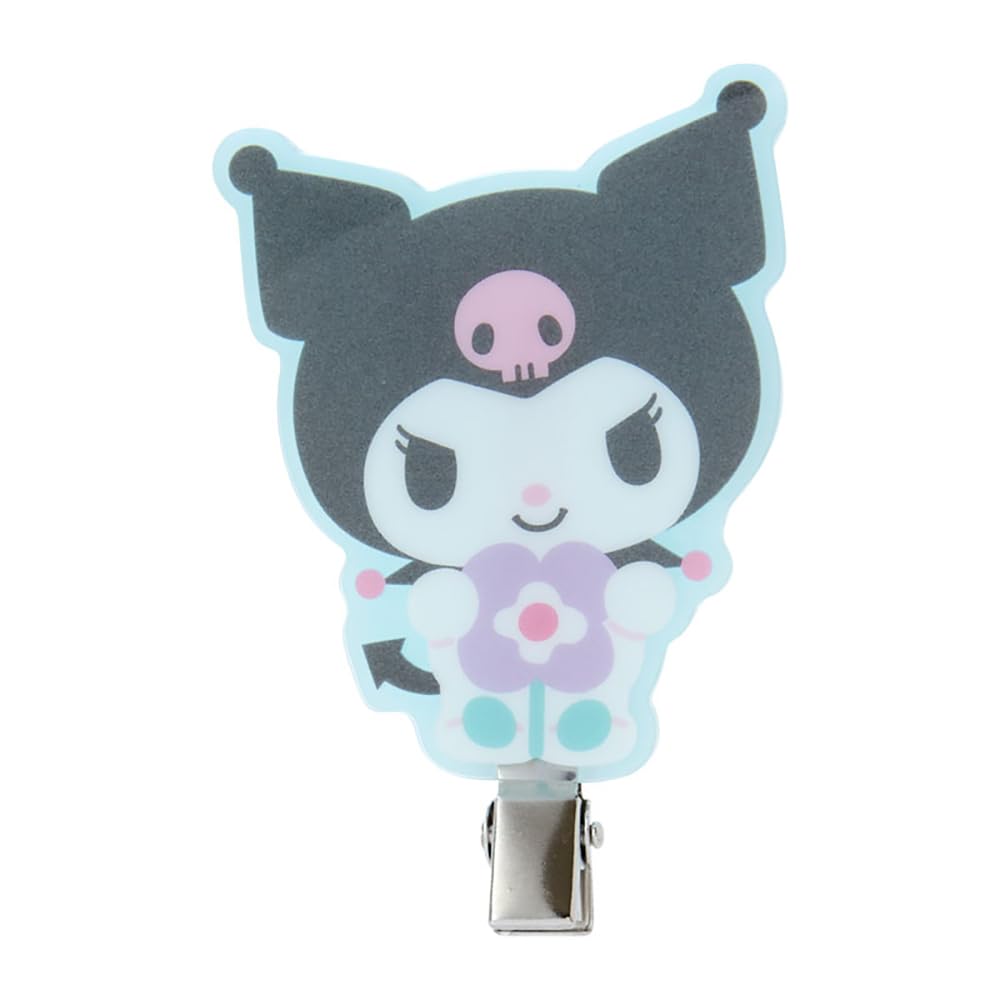 Sanrio Kuromi Bangs Clip Pastel Checker 6.3x7.5x1cm Hair Accessory- Japan Figure Store - #1 Bring To You The Best Japanese Goods