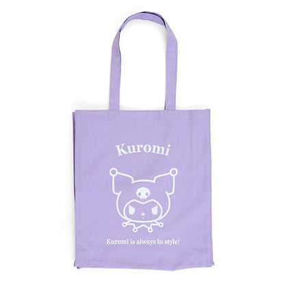 Sanrio Kuromi Cotton Tote Bag Handbag 40x36x10cm Character Pattern- Japan Figure Store - #1 Bring To You The Best Japanese Goods