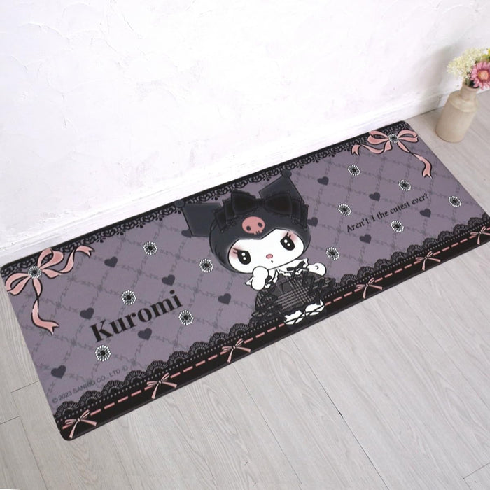 Sanrio Kuromi Kitchen Mat 45x120cm PVC Water-Repellent Easy Clean Mat- Japan Figure Store - #1 Bring To You The Best Japanese Goods
