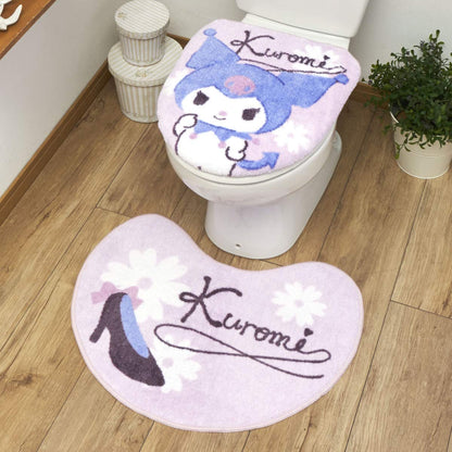Sanrio Kuromi Toilet Seat Cover & Mat Set For Washing and Heating 2-Piece- Japan Figure Store - #1 Bring To You The Best Japanese Goods