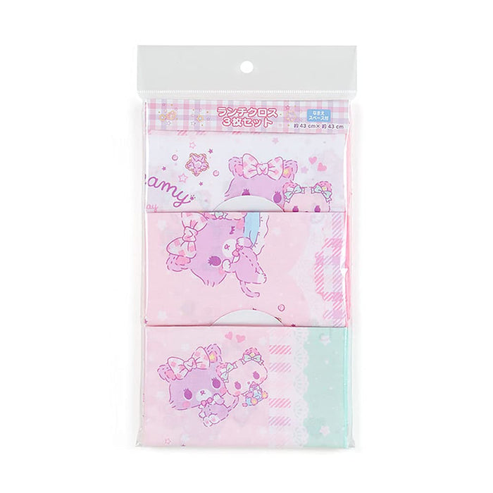 Sanrio Mewkledreamy Lunch Cloth Set Of 3 43x43cm 100% Cotton Name Space Included- Japan Figure Store - #1 Bring To You The Best Japanese Goods