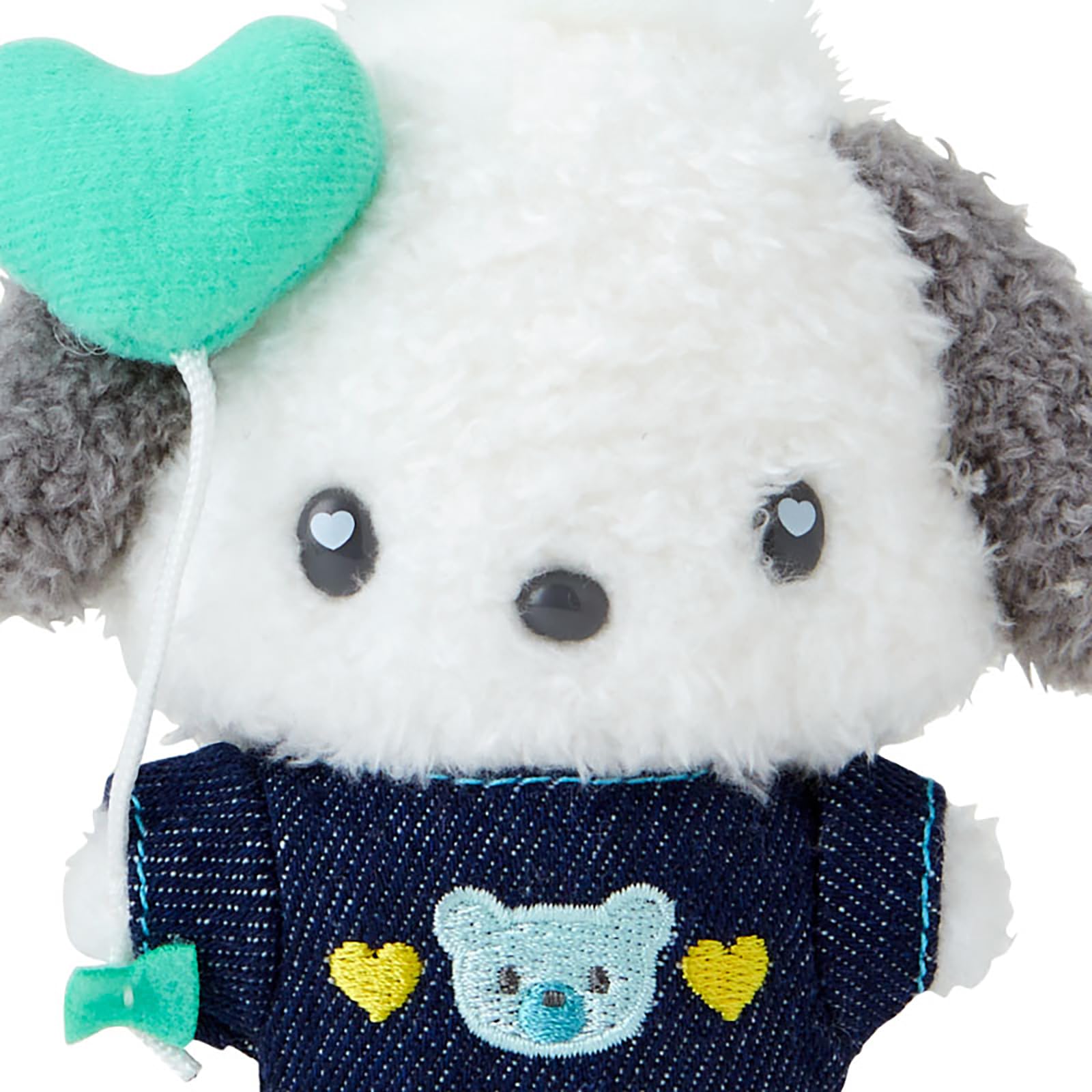 Sanrio Pochacco Denim Patch Mascot Holder Plush Keychain 182672