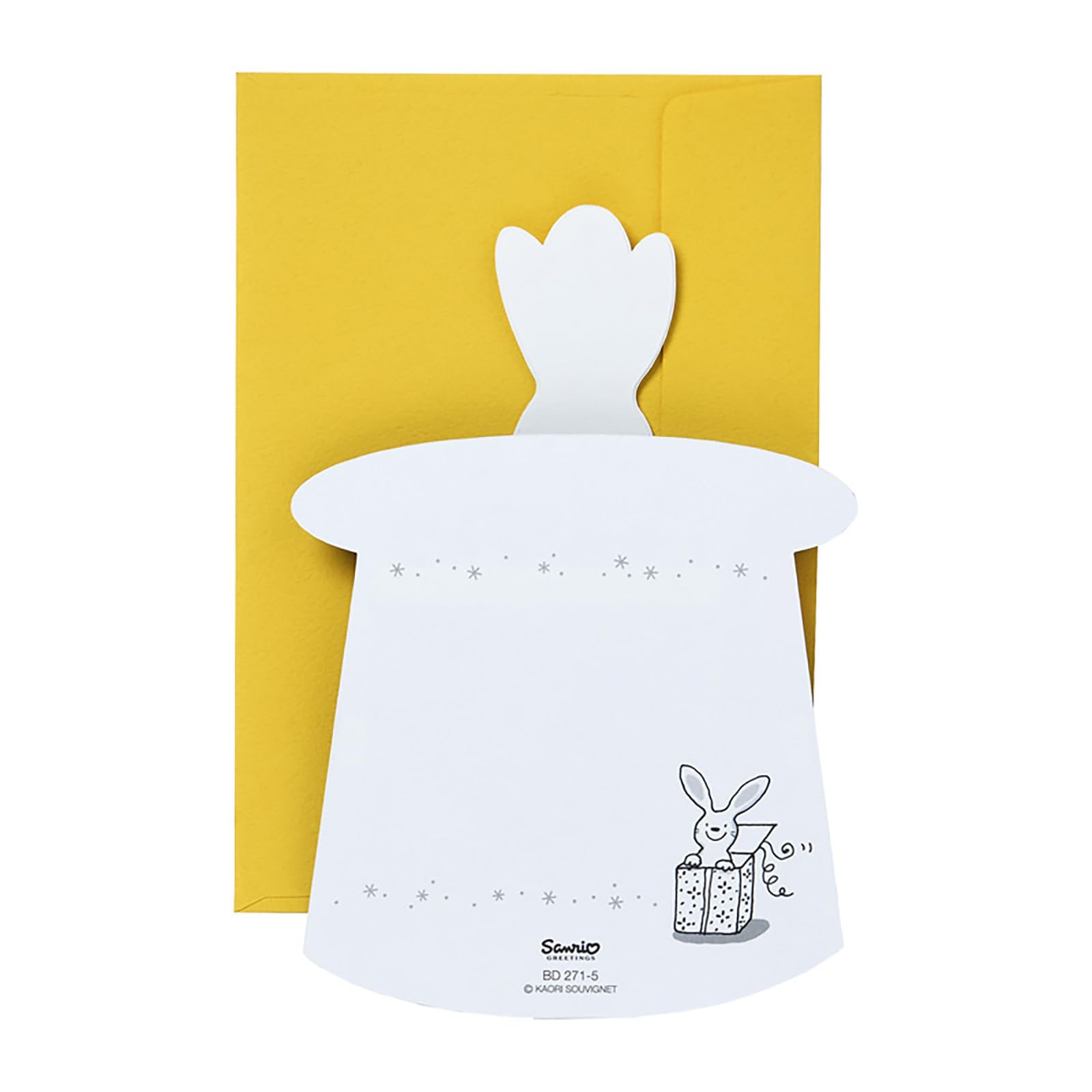 Sanrio Birthday Celebration Rabbit Message Card - Paper Top Hat Design