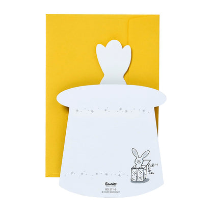 Sanrio Birthday Celebration Rabbit Message Card - Paper Top Hat Design