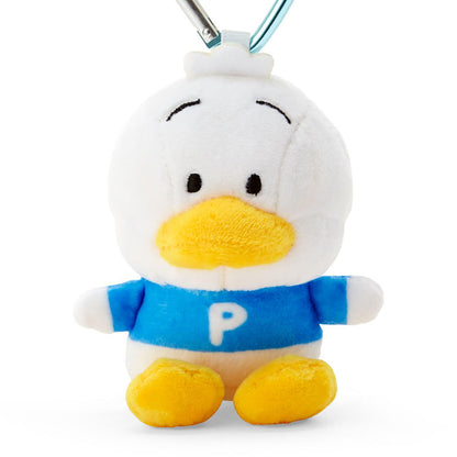 Sanrio Pekkle Duck Mini Mascot Holder with Polyester and Steel Construction